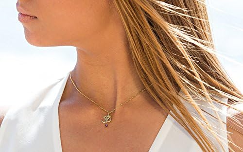Handmade Mini Om Symbol Necklace in 925 Silver with Amethyst