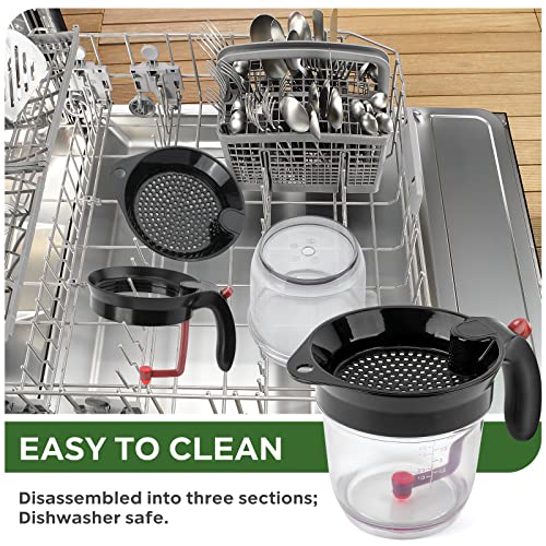 Fat Separator With Bottom Release 1L Grease Separator Cup Fat Skimmer