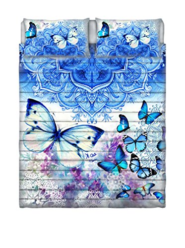 Italian Bed Linen Ki-Osa Kiosa Sommer Bettdecke 260x270cm, KIO634, 100% Mikrofaser, DOPPELT