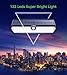 LITOM 122 LED Solar Lights Outdoor, IP67 Water Resistant 1.8W Solar Motion Sensor Lights with 270°Wide Angle, Easy-to-Install, Solar Lights for Front Door, Yard, Garage, Deck