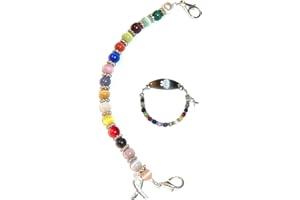 Hidden Hollow Beads Women's 6.5 inch Medical Alert ID Interchangeable Replacement Bracelet, Identification vital info tag(Multi Cancer Awareness