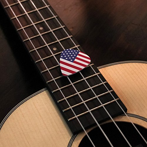 United States of America American USA Flag Novelty Guitar Picks Medium Gauge - Set of 6