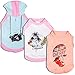 Blueberry Pet Pack of 3 Clothes for Dogs, Back Length 12