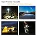 Rechargeable Tactical LED Flashlight Telescopic Zoomable Torch Waterproof CREE Light, 1000 Lumen 5 Modes, 18650 Battery, Intelligent Power Indicator, Metal Clip, Usb Cable, Lanyard Hole,for Camping