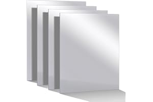 ISOHIT 4 Pcs 18 Gauge 9 x 11.8 Inch (23 x 30cm) Steel Metal Sheets Cold Rolled Mild Carbon Steel Plates Square Weldable Panels for Industrial Projects DIY Use