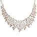 HongHu Jewelry Sets Vintage Bridal Chunky MultiColor Faux Pearl Cluster Necklace Stud Earrings