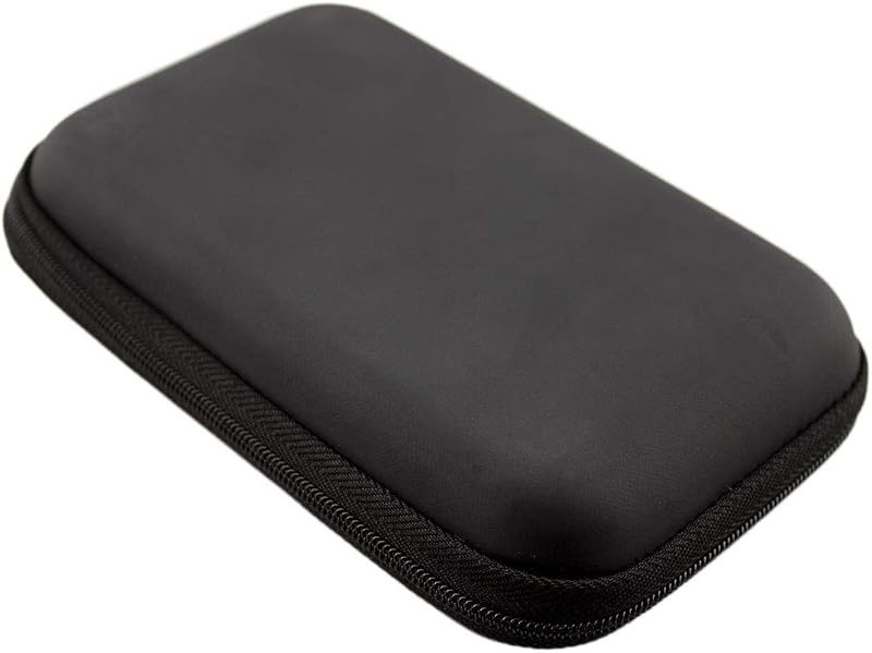 caseroxx Hard Case for GlocalMe G4 Pro Black Zip Mesh Pocket Elastic Strap