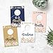 Hadley Designs 7 Navy Pink Gold Baby Nursery Closet Organizer Divider for Girl Clothing, Floral Age Size Hanger Organization for Kid Toddler Infant Clothes, Shower Registry Gift Supplies, 0-24 Months