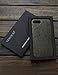 Compatible for Cool iPhone 8 Plus Case, Nature Real Wood Engraving Pattern Unique Black Wood Grain Protective Case for iPhone 7/8 Plus