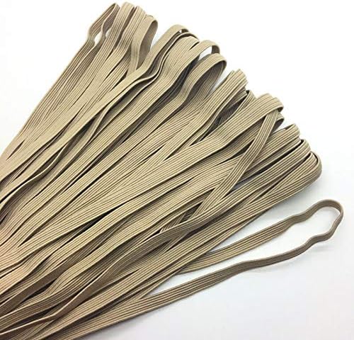 MOPOLISNew 5yds 6mm 1/4 Thickening Satin Elastic Spandex Band Sewing Trim U pick | Color - Khaki