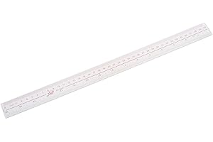 KUIOPYY 40cm 16 Inches Length Measure Clear Plastic Straight Edge Ruler