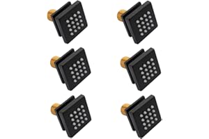 M Boenn 2 Inch Square Brass Shower Spa Massage Body Spray Wall Jets Shower Head (6, Matte Black)