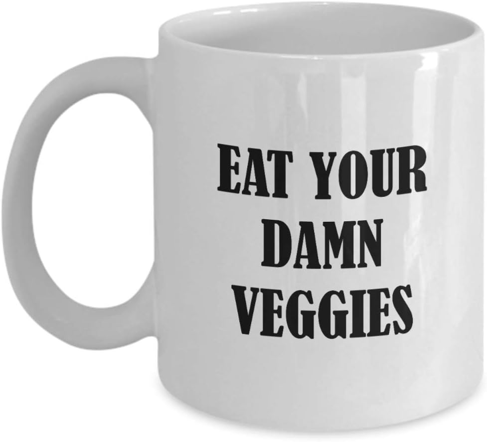 Funny Dietitian Gift - Dietetics Coffee Mug - Nutritionist Gift - Rude Mug - Eat Your Damn Veggies