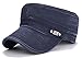 ChezAbbey Adjustable Flat Top Cap Solid Brim Army Cadet Style Military Hat