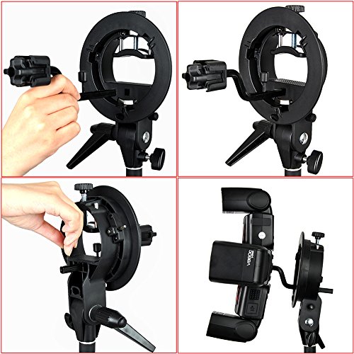 Neewer Photography SType Bracket & Four Speedlite Adapter Kit