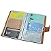 boshiho Leather Credit Card Holder Business ID Card Case Book Style 90 Count Name Card Holder Book (Blue)
