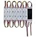 48FT Storefront Window Led Light Waterproof 5050 RGB 3 Led Module Lights DC12V 100pcs Total for Indoor Outdoor Decoration Light Module, Need 12V Power Adapter to Light up