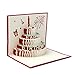 Arich 3D Pop UP Holiday Greeting Cards Valentine's Day Happy Birthday Gift--Cake