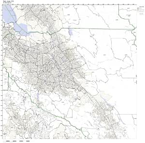 Amazon.com: San Jose, CA ZIP Code Map Not Laminated: Home & Kitchen