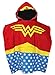 Wonder Woman DC Comics Logo Superhero Hooded Bath Beach Swim Poncho Towel, Red, 4-7