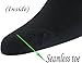 Yomandamor Men's 5 Pairs Quarter Diabetic/Dress Socks With Seamless Toe and Non-binding Top