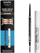 NYX Brow Essentials Micro Brow Pencil & Control Freak Clear Gel Duo Ash Brown view 1