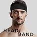 Noorlee Mens Headband,Guys Sweatband Men Women Unisex Moisture Wicking Sports Headband Running, Yoga, Basketball, Working Out, Stretch Workout Sweatband