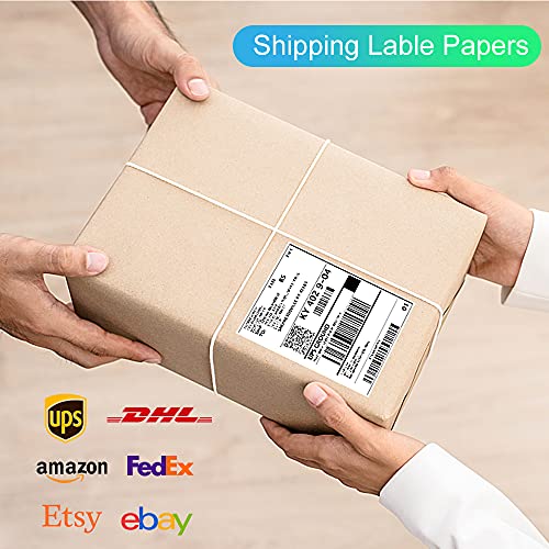 4x6 Thermal Shipping Labels - (1 Stack of 250) Blank Mailing tag Permanent Adhesive Fanfold Labels Compatible for Rollo Zebra Fargo Elton Munbyn Netum Nex Sato or Other Direct Thermal Printer