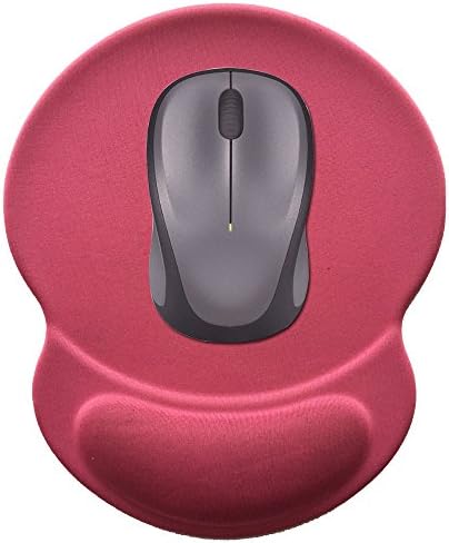 Lifelj Non-slip Rubber Base Wrist Rests Mouse Pad Mat with Gel Rest Support for Computer Laptop PC (Pink)