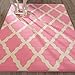 Ottomanson Glamour Collection Contemporary Moroccan Trellis Design Kids Rug (Non-Slip) Kitchen and Bathroom Mat Rug, 5'0
