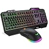havit Wired Gaming Keyboard Mouse Combo LED Rainbow Backlit Gaming Keyboard RGB Gaming Mouse Ergonomic Wrist Rest 104…