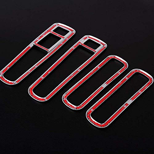 Accessories Sticker ABS Chrome Matte Car Door Storage Box Frame Decoration Trim for Jaguar XE 2015 2016 2017, 4 pcs/set - Thumbnail 4