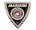Elektroplate Officially Licensed United States Marines Corps Shield All Metal Emblem for Cars, Trucks, and All Auto | Universal Fit at 3.0