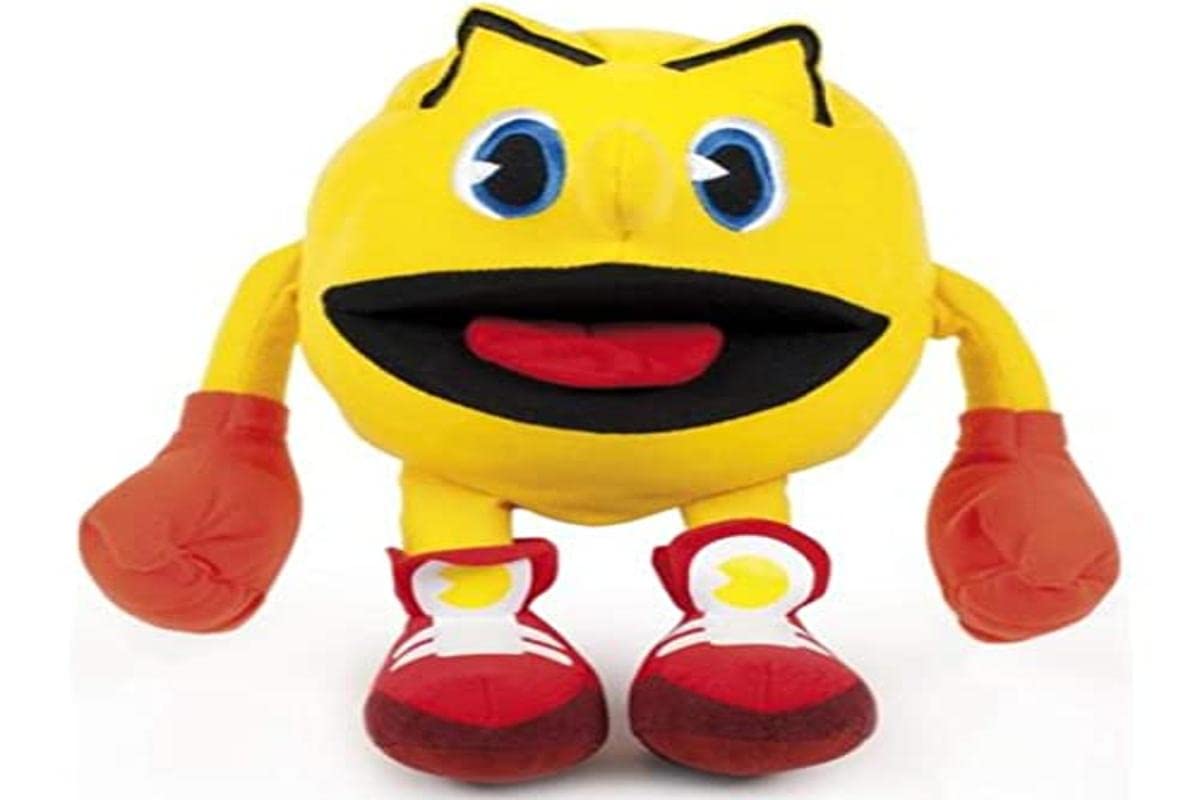 GRUPO MOYA Plush PAC-Man 30 cm Large Video Game Retro Grande Original Bandai Namco Pac Man Plush, One Size