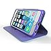 iPhone 6S Plus Case, Cellto PU Leather Wallet Cover Stand and Reversible Magnetic Flap [Lifetime Warranty] Flip Cover for iPhone 6 Plus (2014) / 6S Plus (2015) - Mint/Purple