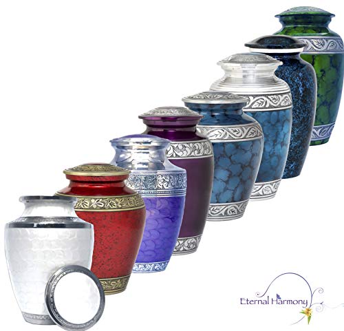 Eternal Harmony Cremation Urn for Human Ashes | Funeral Urn Carefully Handcrafted with Elegant Finishes to Honor and Remember Your Loved One | Adult Urn Large Size with Beautiful Velvet Bag - Thumbnail 5