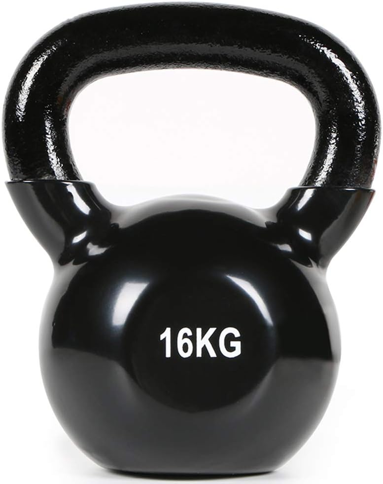 YSHCA Kettlebell Weights Cast Iron, Kettle Bell Portable Weight Grip Exercise Kettlebell for Strength Training, Conditioning, and Fitness,16KG-35LBS