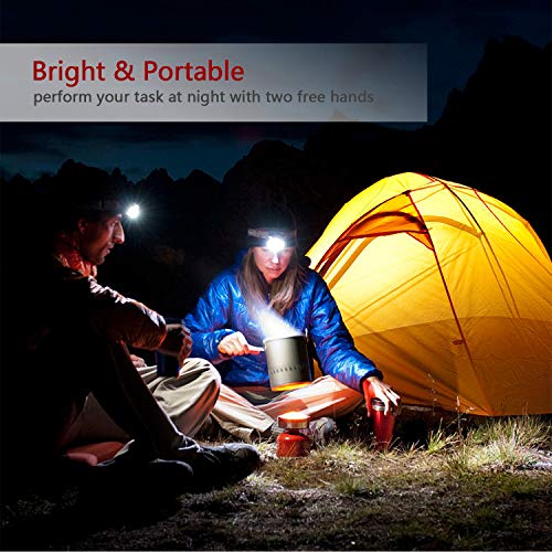 Arzopa Headlamp LED Rechargeable Headlight 4 Modes,Work Headlight,Waterproof Head Torch,Recharged by USB/Plug in/Car Charger (All Include),Headlight Flashlight for Running,Hiking,Fishing,Camping