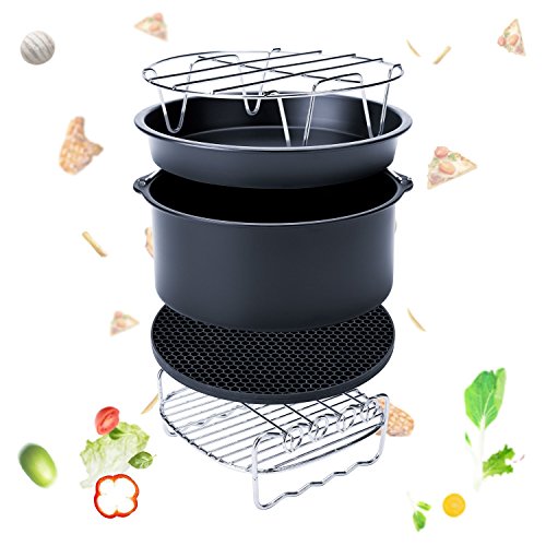 T&B 2Pcs 7 Inch Air Fryer Rack Cooking Steaming Cooling MultiPurpose
