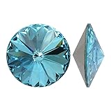 SWAROVSKI Crystal, 1122 Rivoli Fancy Stones 14mm, 2 Pieces, Light Turquoise F