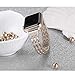 Secbolt Bling Bands Compatible with Apple Watch Band 42mm(Series 3) 44mm 45mm 46mm 49mm Women iWatch SE Series 10 9 8 7 6 5 4 3 2 1, Dressy Jewelry Metal Wristband Strap Diamond Rhinestone, Champagne Gold