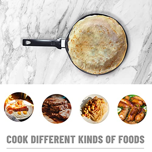 Innerwell Nonstick Comal Crepe Pan,Round griddle with Stone Cookware