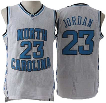 meetziis Men's #23 Basketball Jerseys Retro Jersey White and Blue(S-XXL) (m)