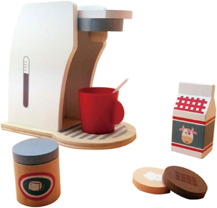wooden coffee machine toy