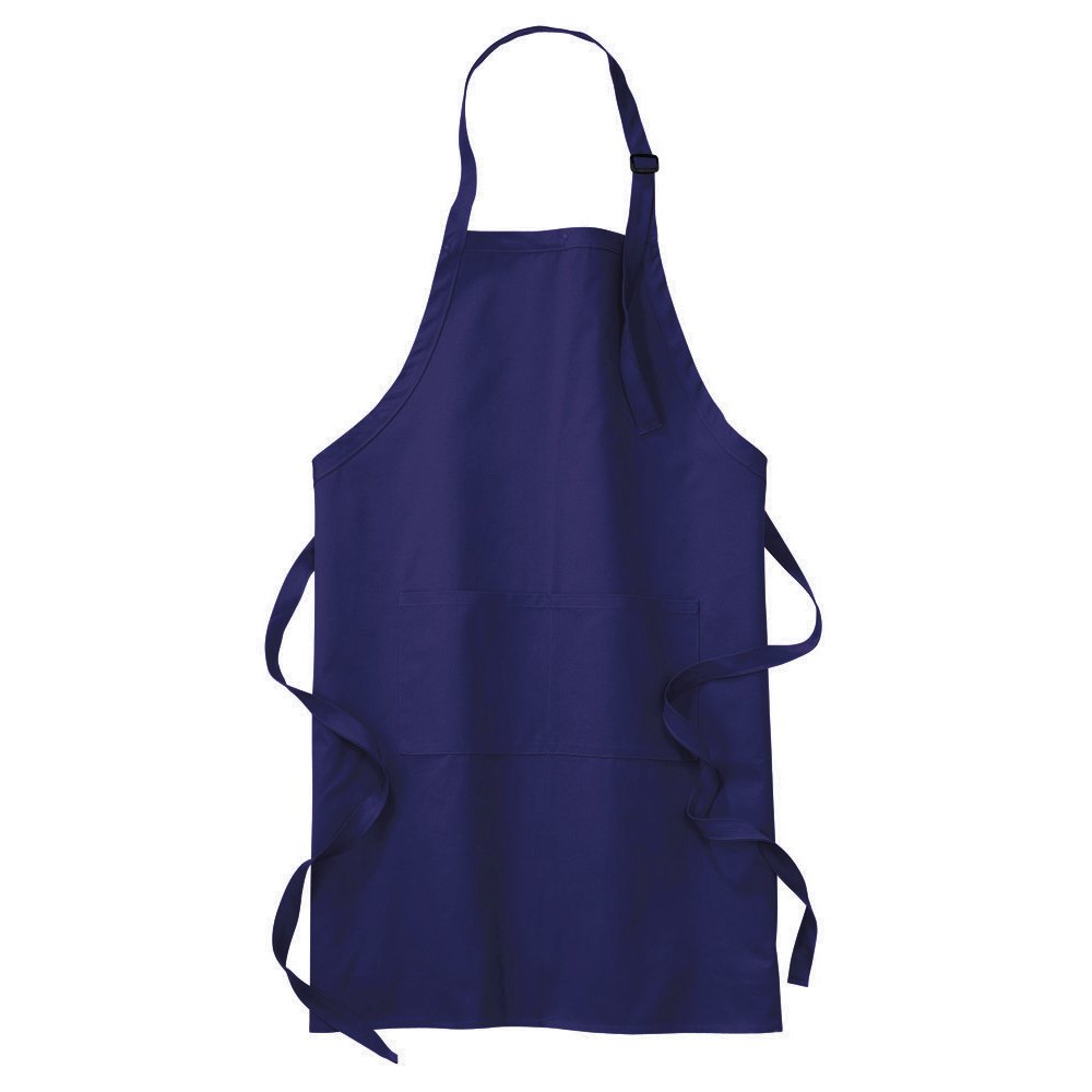 Star and Stripes Navy Blue Apron - 65% Polyester, 35% Cotton Free Size Long Apron