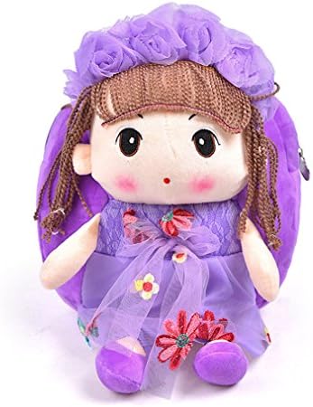 Inkday Plush Cartoon Kids School Bags Children Girl School Backpacks purple