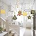 LINGTEER Happy 16th Birthday Decorations - 12Pcs Birthday Black & Gold Swirls Streamer Set,Cheers to Sixteen Years Old Bday Party Decorations Gift Sign.