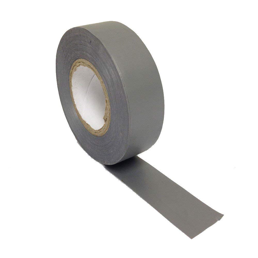 Gocableties Grey Electrical Tape, 19mm x 20m, Strong Self-Adhesive PVC Insulation Tape for Insulating, Repairing and Protecting Electrical Wires, 1 Roll