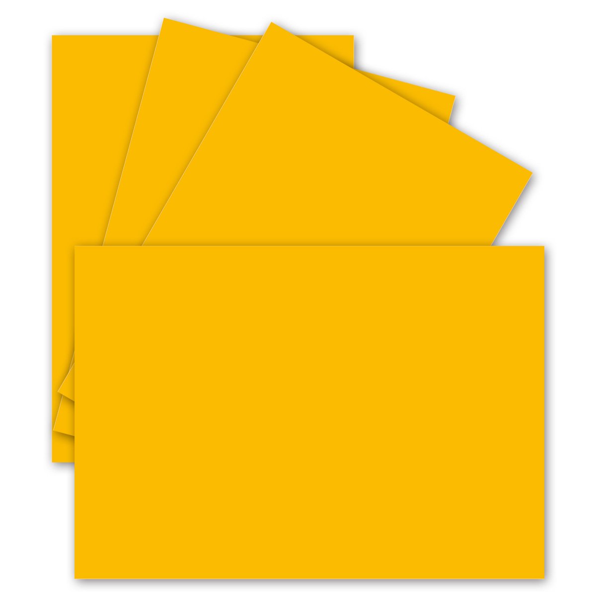 FarbenFroh by GUSTAV NEUSER 50 single cards DIN A6-10.5 x 14.8 cm 240 g/m² honey-yellow construction cardboard craft paper craft cardboard craft cards blank postcards