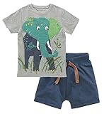 Fiream Boy's Cotton Cute Short Sleeve Clothing Set(Set1,3T)